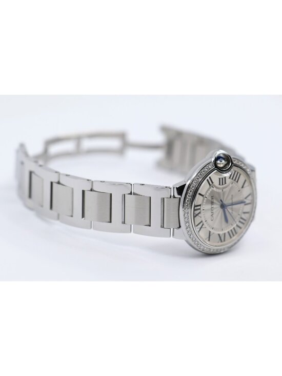 Cartier Ballon Bleu WSBB0048 36mm Automatic Custom Diamond Bezel Watch